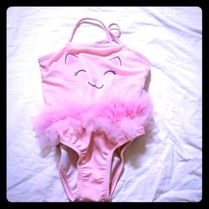 Healthtex 24M Pink Cat Swimsuit